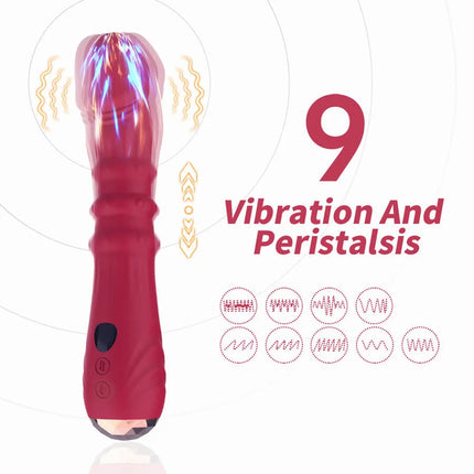ARMONY - THERMO-EINSTELLBARER PUNKT-A-STIMULATOR-VIBRATOR-DILDO ROT
