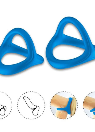 Armony tresor doppelte blaue urethraldehnringe aus silikon für sanfte dehnung und komfort