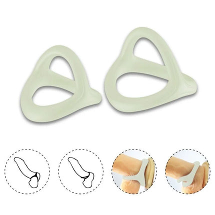 Lightgrüne silikon-urethraldilator mit dreieckiger form und glatter, flexibler oberfläche, armomy tresor doppeltem silikonring leuchtend