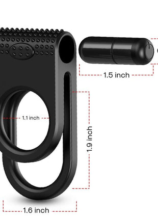 ARMONY - TWINS DOPPEL-VIBRATORRING FÜR PAARE SCHWARZ - Penisring für Paare