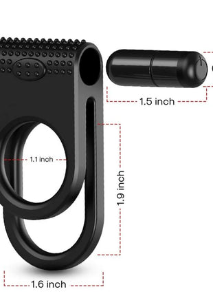 ARMONY - TWINS DOPPEL-VIBRATORRING FÜR PAARE SCHWARZ - Penisring für Paare