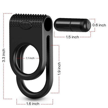 ARMONY - TWINS DOPPEL-VIBRATORRING FÜR PAARE SCHWARZ - Penisring für Paare