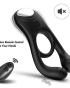 ARMONY - VEYRON DOPPEL-VIBRATOR-RINGSPIELZEUG FÜR PAARE MIT FERNBEDIENUNG SCHWARZ - Penisring für Paare