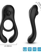 ARMONY - VEYRON DOPPELVIBRATOR-RINGSPIELZEUG FÜR PAARE SCHWARZ - Penisring für Paare