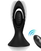 Schwarzer silikon-fernbedienbarer analplug mit ergonomischem design und passender fernbedienung von harmony vibrator und analplug