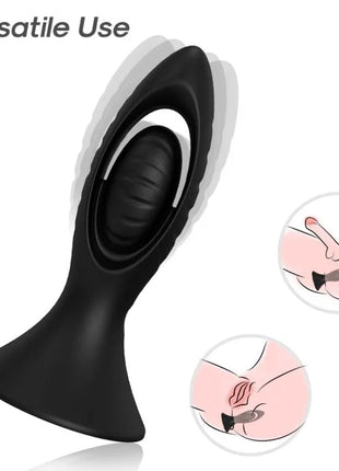 Schwarzer armony vibrator und analplug aus silikon mit ergonomischem design und glatter oberfläche