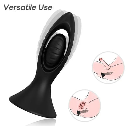 Schwarzer armony vibrator und analplug aus silikon mit ergonomischem design und glatter oberfläche