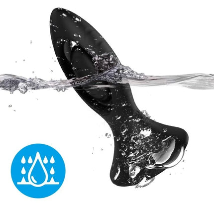 Schwarzes ergonomisches arcony vibrator und analplug mit glänzendem finish und wasserfestem design
