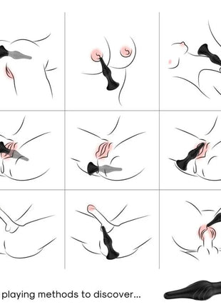 Schwarzer silikon analplug mit fernbedienung arsony für vibrator und analgebrauch