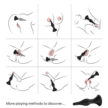 Schwarzer silikon analplug mit fernbedienung arsony für vibrator und analgebrauch