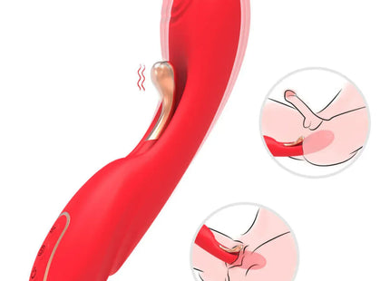 ARMONY - VIBRATOR MIT OSZILLIERENDER ZUNGE ROT
