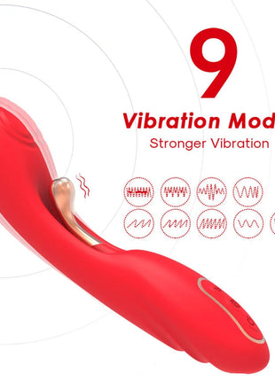 ARMONY - VIBRATOR MIT OSZILLIERENDER ZUNGE ROT