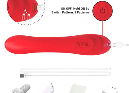 ARMONY - VIBRATOR MIT OSZILLIERENDER ZUNGE ROT
