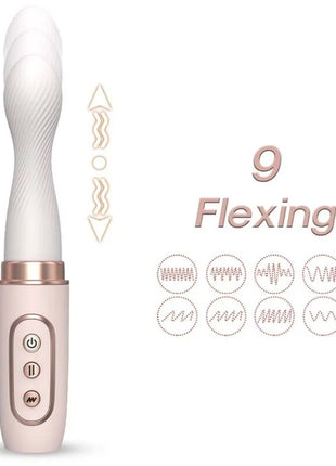 Armony vibrator-rotator automatische teleskopmaschine gelb mit roségold weißem vibrierendem griff und drei tasten