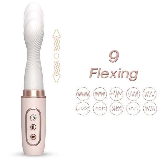 Armony vibrator-rotator automatische teleskopmaschine gelb mit roségold weißem vibrierendem griff und drei tasten