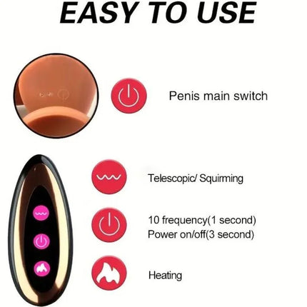 Armony wiederaufladbarer vibrierender realistischer dildo mit schwarzer und goldener fernbedienung und drei pink beleuchteten tasten