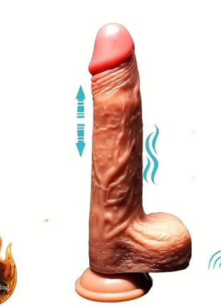 Tan silikon realistischer dildo mit smart heating funktion und fernbedienung von Armony