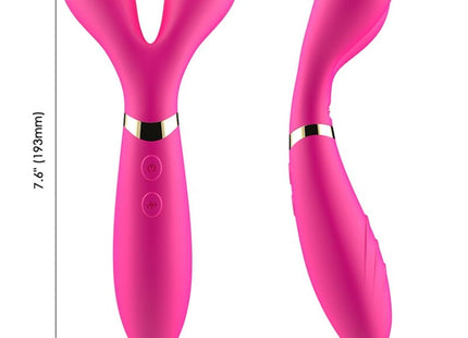 ARMONY - Y-WAND MASSAGER & VIBRATOR DOPPELKOPF FUCHSIA
