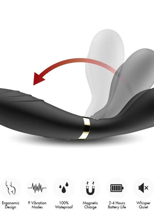 ARMONY - Y-WAND MASSAGER & VIBRATOR DOPPELKOPF SCHWARZ