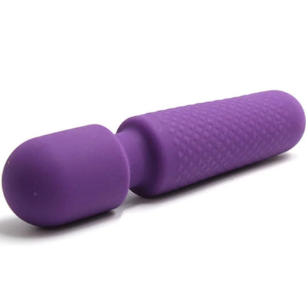 Lila silikon vibratorstab harmonie mit strukturierter griffzone und abgerundetem kopf für vielseitige massage