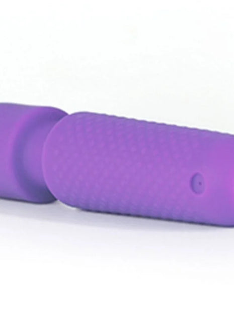Würdbarer lila silikon vibratorstab armony mit texturiertem griff und power-knopf für 10 vibrationen