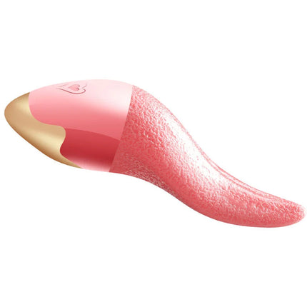 Armony pink und gold silikon zungenvibrator mit strukturierter oberfläche und stimulerender wirkung