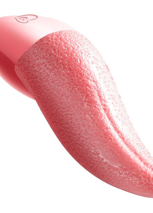 Armony pinker silikon zungenvibrator mit glatter struktur und herzlogo am griff als stimulator