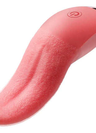 Armony pink silikon zungenvibrator mit metallisch silberner spitze und einschaltknopf zur stimulation