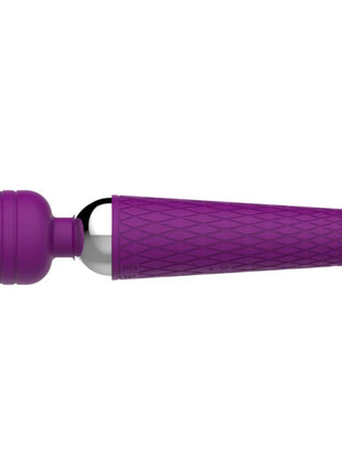 Armonflex luxuriöser lila silikonumhüllter wandvibrator mit metallischem silberkopf und abgerundetem ende