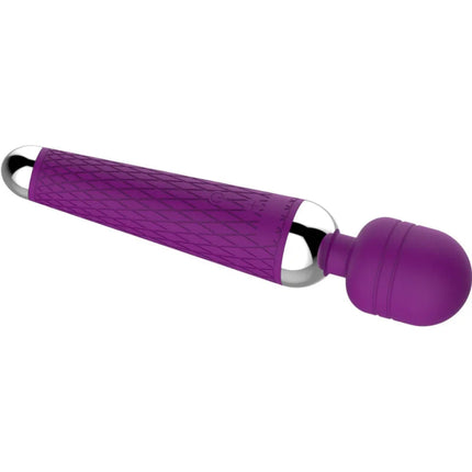 ArmonyFlex luxuriöser massage und vibrator in lila silikon mit strukturiertem griff und silbernen metallenden