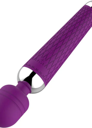 Armonyflex luxuriöser massage und vibrator in lila silikon mit strukturierter griffzone und chrom akzenten