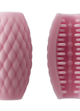 Rosa silikon-hairstyling-gerät athena eros mit diamantmuster außen und borsten innen für 15 erlebnisse