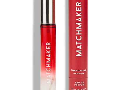 Roll on parfumbottle matchmaker red diamond pheromon parfum 10 ml rot und klar mit silberkappe von matchmaker