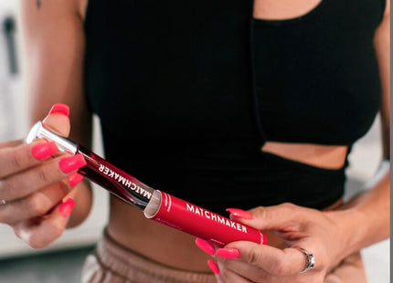 Rote und silberne lipgloss tube auge der liebe matchmaker red diamond pheromon parfum 10 ml