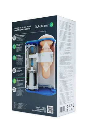 Blau weißes autoblow ai maschine mechanisches gerät in handelsverpackung für persönliche anwendung