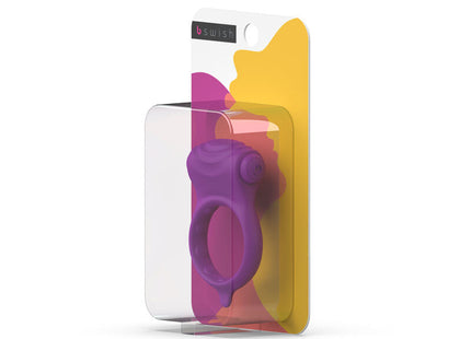 Lila silikonring mit strukturiertem griff und abgerundetem design verpackt in klarem plastik b swish bcharmed basic orchidee