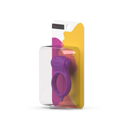 Lila silikonring mit strukturiertem griff und abgerundetem design verpackt in klarem plastik b swish bcharmed basic orchidee