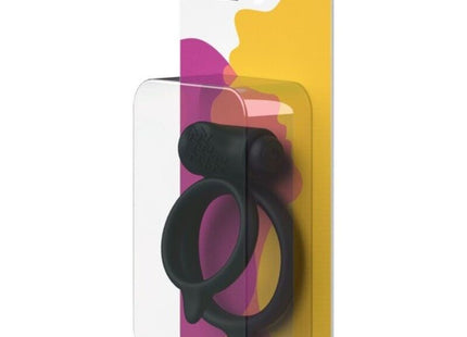 Schwarzer silikonring b charmed basic plus schwarz mit ergonomischem design und kleinem knopf oben