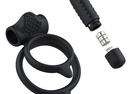 Black silikonring b charmed basic plus schwarz mit strukturierter griffigkeit und magnetischer befestigung