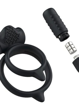 Black silikonring b charmed basic plus schwarz mit strukturierter griffigkeit und magnetischer befestigung