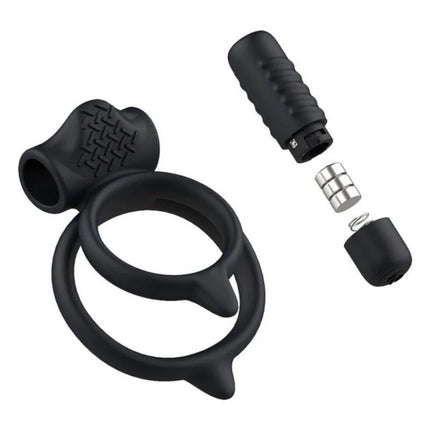 Black silikonring b charmed basic plus schwarz mit strukturierter griffigkeit und magnetischer befestigung
