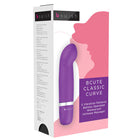 Lila b swish bcute classic curve intimer massager mit silbernem ring nahe der basis für persönliche entspannung