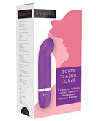 Lila b swish bcute classic curve intimer massager mit silbernem ring nahe der basis für persönliche entspannung