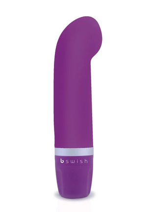 Lila b swish bcute classic curve flieder vibrierendes spielzeug mit glatter, gebogener form und silbernem akzentband