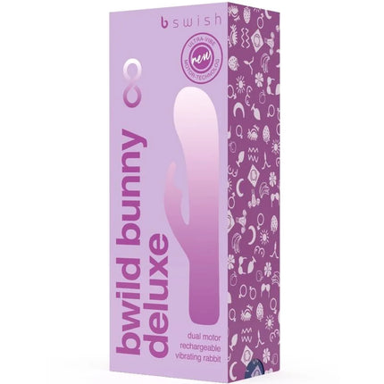 B swish bcute classic flieder silikon vibrierendes hasenförmiges rabbit toy in lila und pink verlauf in markenverpackung