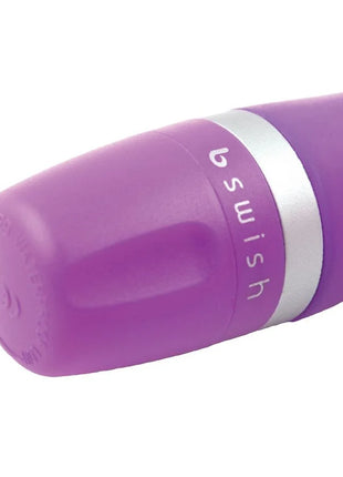 B swish bcute classic flieder lila plastik vibrator mit silbernem ring und eingraviertem swish logo