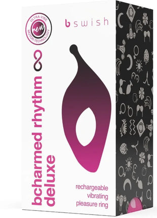 Pink verlauf silikon bswish bcute classic flieder wiederaufladbarer vibrierender freudenring in verpackung