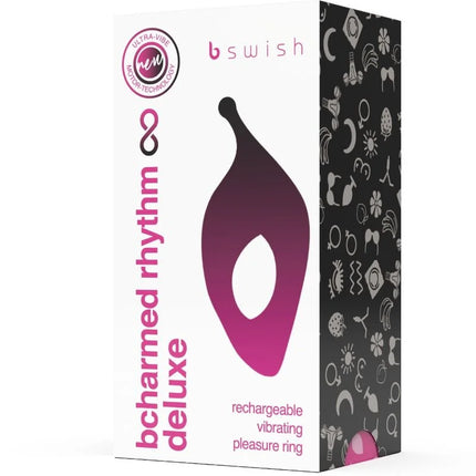 Pink verlauf silikon bswish bcute classic flieder wiederaufladbarer vibrierender freudenring in verpackung