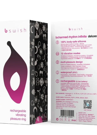 Ein magenta-farbener silikon-vibrationsring b swish bcute classic flieder mit ergonomischem tropfenform-design