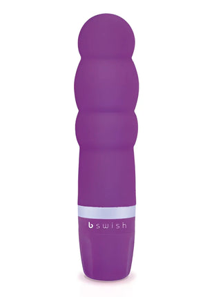 Lila B Swish Bcute Classic Pearl vibrierendes spielzeug mit segmentiertem design und silbernem ring am fuß